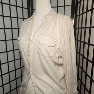 Daisy Fuentes Off-White Casual Top